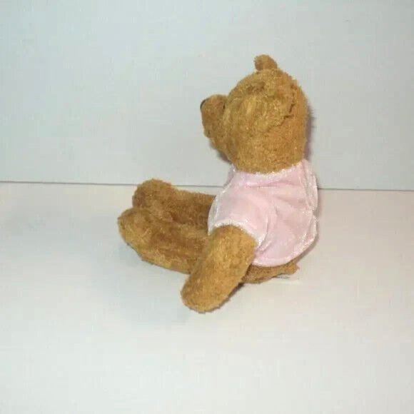 Breast Cancer Bear Avon 2001 Plush 7" Plush Pink Velvet Shirt Awareness Survivor - Picture 3 of 5